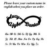 Lemegeton Custom Name Infinity Bracelet For Women Personalized Bangle Stainless Steel Jewelry Couple Bracelet Valentins Day Gift