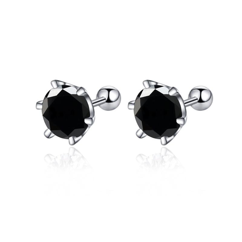

Gica Gema 0.5-2ct Moissanite Screw Stud Earrings D Color 925 Silver Diamond Earrings For Women Wedding Fine Jewelry 0.2ct and 0.2ct чорний