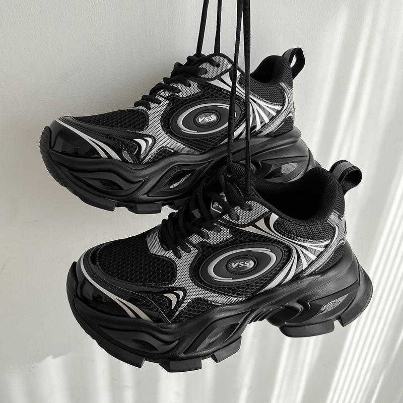 

New turbo thick-soled heightening dad shoes mesh retro couple casual sneakers 44