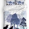 Forest Animal Deer Birch Maple Grass Duvet Cover With Pillow Case Custom 3pcs Bedding Set Quilt Cover Double Bed Home Textile