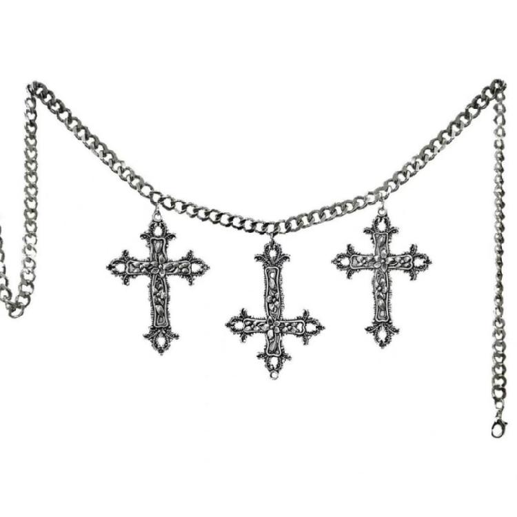 

Waist Chain Adjustable Cross Belly Chain Link Belts Body Jewelry for Women 1