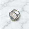 Lightweight Necklace Ring, Alloy and Resin Fashion Jewelry with Clear Colorless Centerpiece for Workwear, Date, and Party Outfits