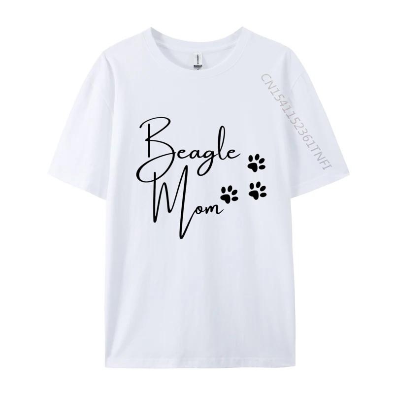 Beagle Mom T-shirt 100% Cotton Clothing Awesome Short Sleeve Tees Best Gift T-Shirt Luxury Clothing Casual