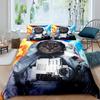 Galaxy Cat Duvet Cover Universe Galaxy for Kids Boy Girl Cute Kitten Printed Outer Space Planets Quilt Cover Bedroom Decorations