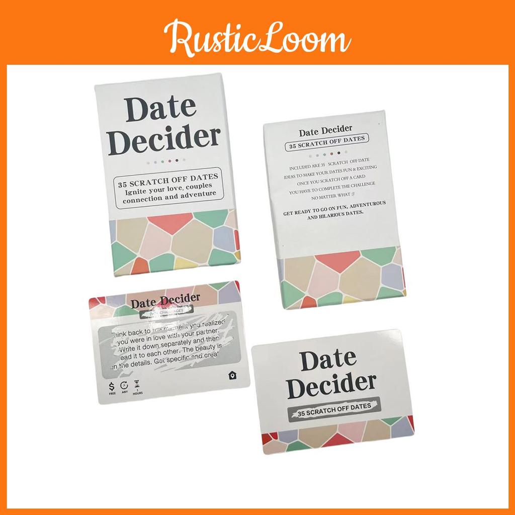 Card Date Decider Game With Scratch Off Challenges For Couples Relationship