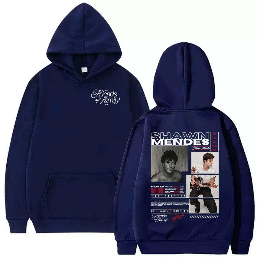 Rapper Shawn Mendes Tour 2025 Album Graphic Hooded Men's Vintage Oversized Pullover Sweatshirt Hip Hop Gothic Hoodies Streetwear