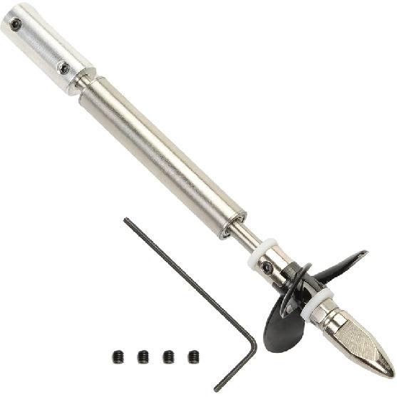 Heyiarbeit Drive Shaft Fit for 4mm Motor Shaft W Propeller and Universal Joint for RC Boat, L100mm Shaft, L50mm Sleeve, D36mm Propeller