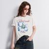 Chuyu Women's Power Series 2026 Summer Round Neck Printed T-shirt