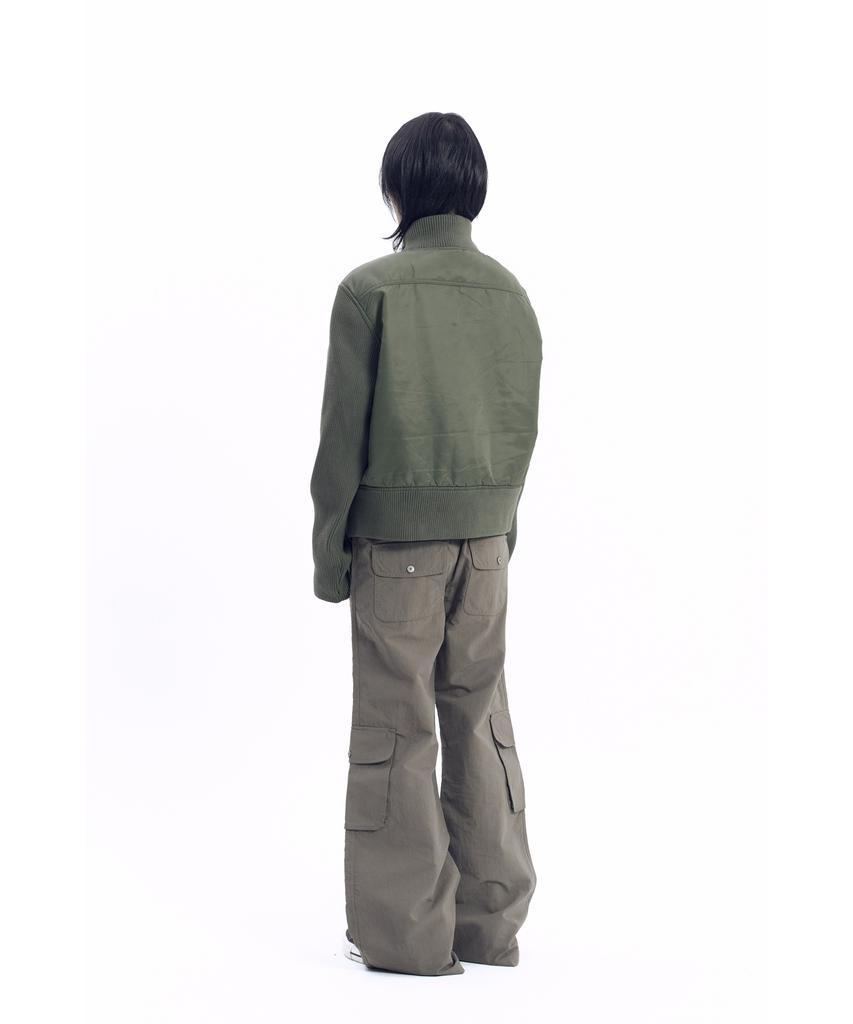 Aakam Knitted Nylon Jacket (Khaki)