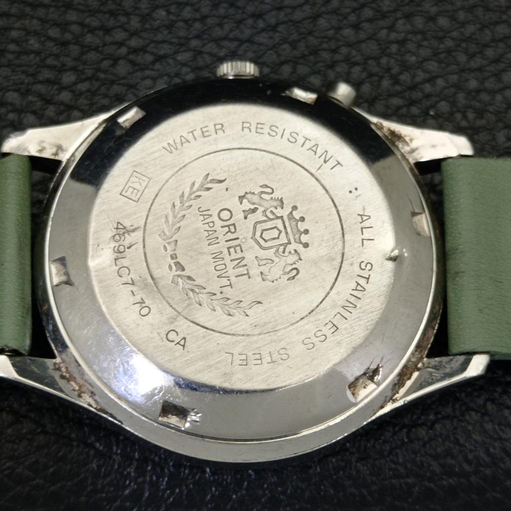 VINTAGE ORIENT AUTOMATIC 46943 JAPAN MENS WHITE COLOR DIAL WATCH A700641-5 R204-a700641