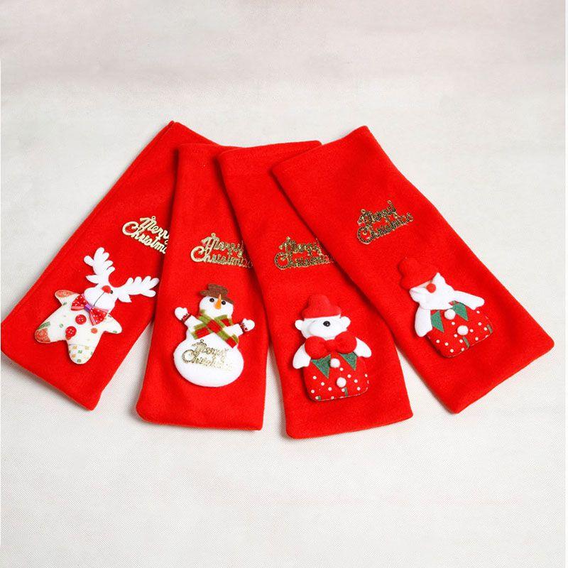 Festive Santa Wine Bottle Bag Cover For Merry Christmas Dinner Party Decor