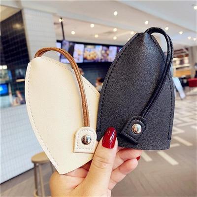Étui à clés de voiture mignon en cuir PU, porte-clés de voiture coulissant, sac à grande capacité, porte-clés personnalisé pour femmes, couvre-clé de voiture