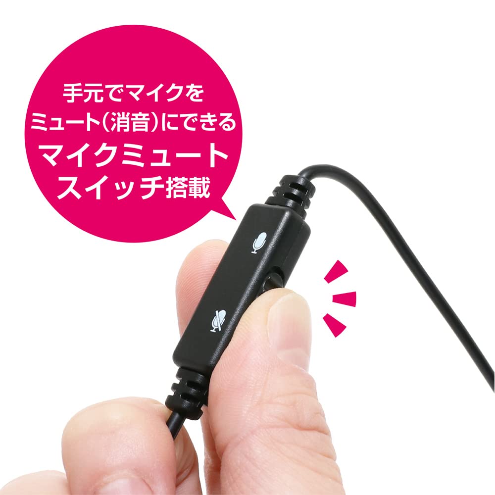 Miyoshi MCO USB Pin Microphone with Mini Clip, 3.5mm Earphone Jack, Mute Switch, Omnidirectional, Compatible with WindowsMacOS, 1.9m Cable Length,