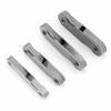 4-Piece Stainless Steel Radius Gauge Set, 0.3-25mm Radius, for Industrial, Model Making, and DIY Applications