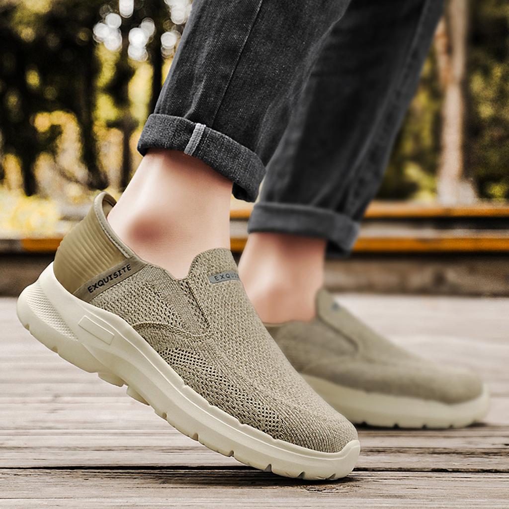 Nieuwe Zomer Ademende Canvas Schoenen Heren Loafers Slip On Sneakers Mode Casual Herenschoenen Lichtgewicht Flats Heren Rijschoen