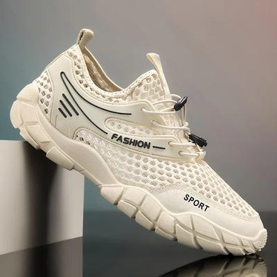 Men's New Summer Sandals Hollow Breathable Casual Sports Shoes Lightweight Single-layer Mesh Jogging Walking Shoes