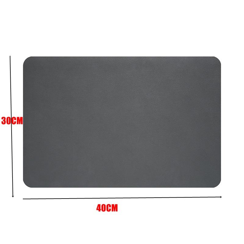 Solid Plaid Absorbent Drained Placemat Super Absorbent Coffee Dish Quick Drying Kitchen Office Table Mat Bathroom Draining Pads