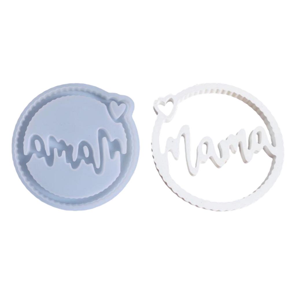 Mom Letter Silicone Candle Molds for Epoxy Resin Candle Soap Chocolate Fondant Hanging Decoration Mother Day Present