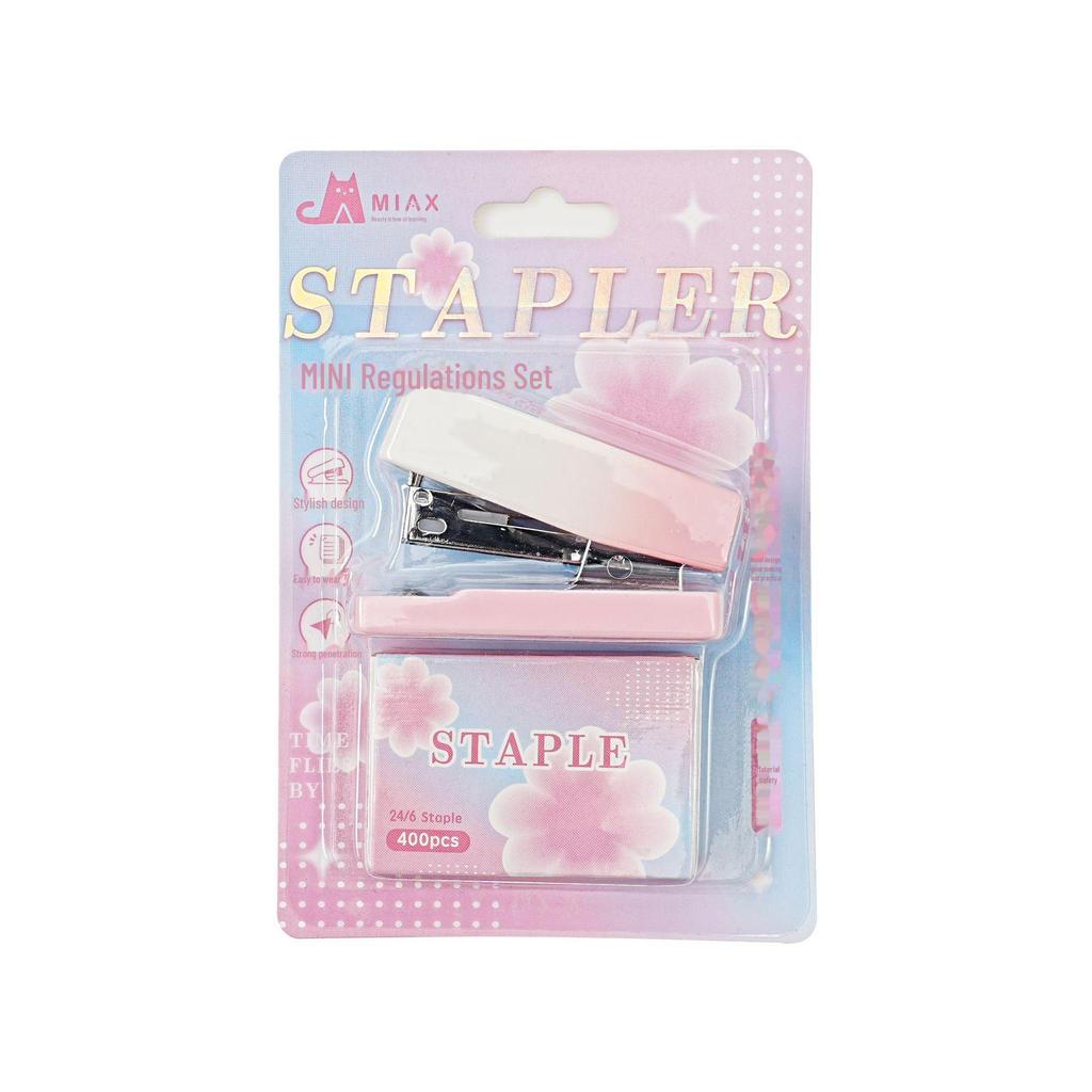 Mini Gradient Macaron Stapler, Portable Labor-Saving Stapler for Students and Office Use