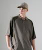 EZKATON Contrast Track Collar Short Sleeve T-Shirt Cement Shst6700