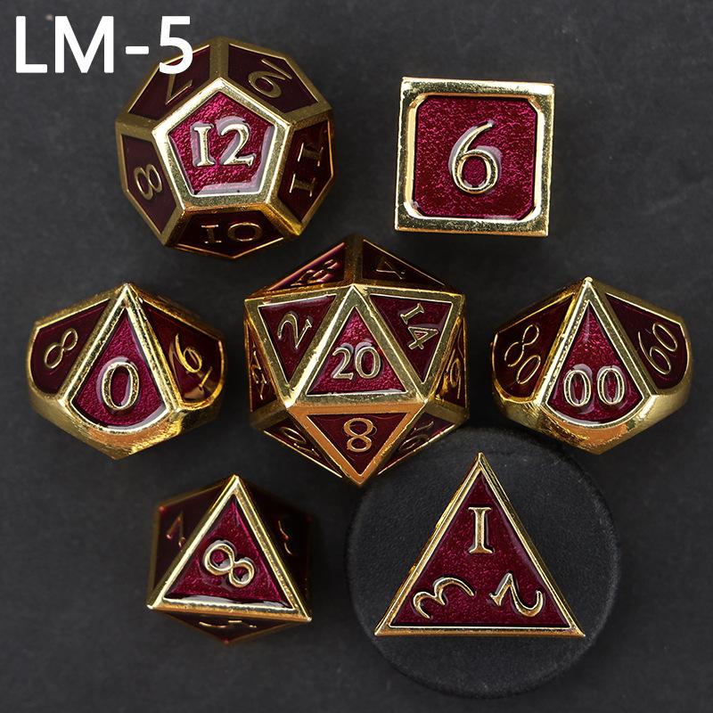 7 Pieces Metal Dices Set DND Polyhedral Solid D&D Dice Set, Used for Role-Playing Games Dungeon and Dragon Dice Games