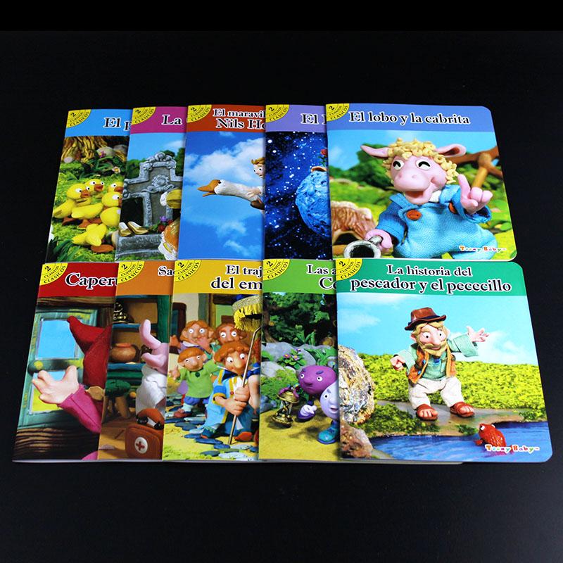 10Books in Spanish Story For Kids Book Children s Bed time Story Enlightenment Color Picture Storybook Age 2-8 Baby Story Books