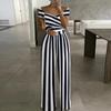 Chic One-Shoulder Printed High-Waisted Women's Jumpsuit