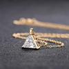 1 Article Fashionable Triangular Pendant Necklace, Minimalist Geometric Jewelry Single Diamond Necklace