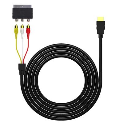 5v portátil Hd Video compatible con HDMI a 3rca Av Scart compuesto convertidor Cable adaptador para