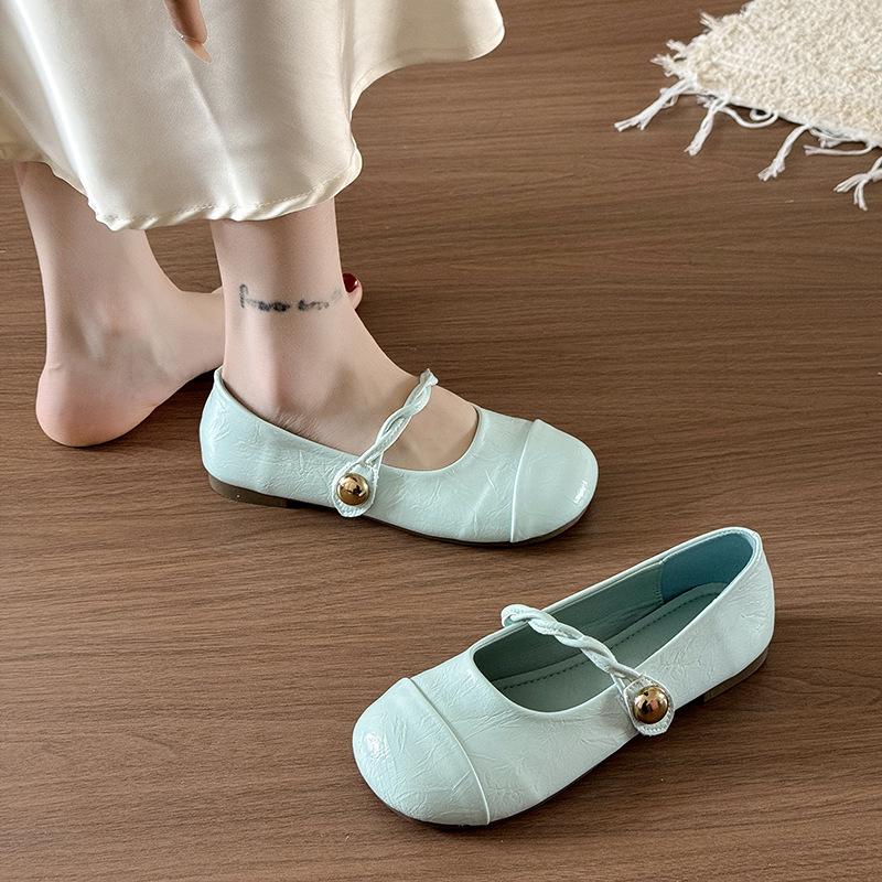 French Mary Jane Shoes Girl 2025 New Summer Fairy Wind Soft-soled Doudou Shoes with Skirt Shallow Mouth Flat-soled Single Shoes