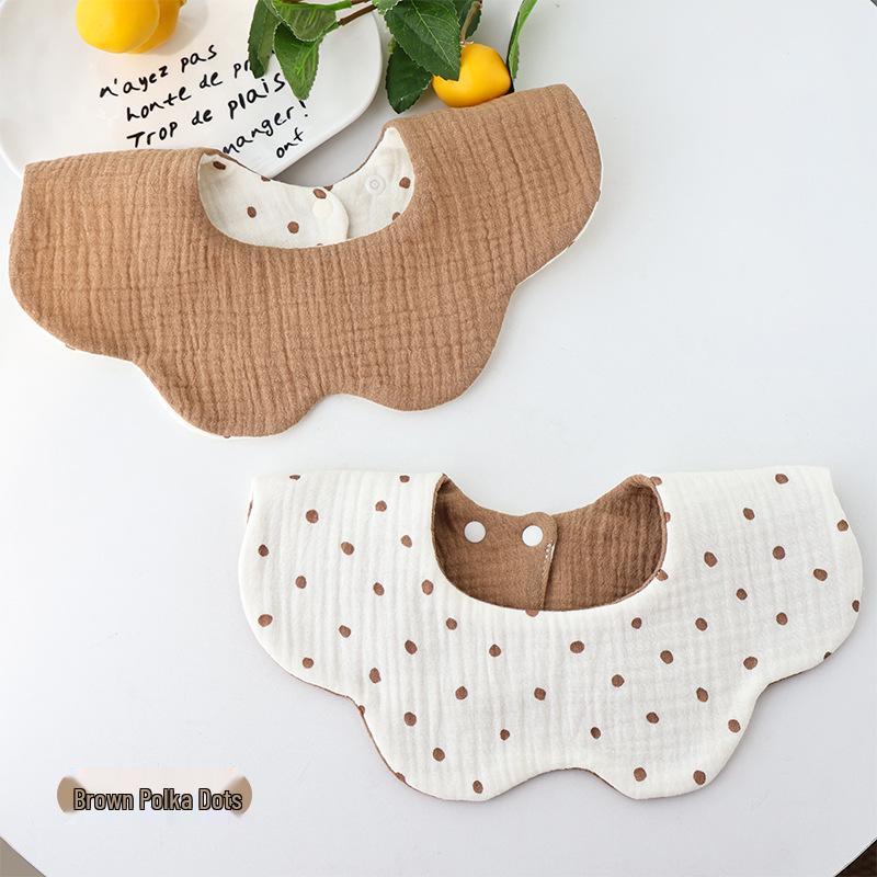 Klasse A Baumwoll-Lätzchen mit Blütenblatt-Design: Sechslagige Gaze, Spucktuch, Doppelseitiges Design.