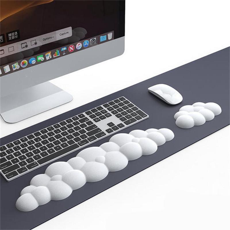 Mauspad mit Handballenauflage Tastatur Wolke Anti-Rutsch Schreibtisch Büro Gamer Maus Handgelenkauflage Ergonomisches Tastatur-Mauspad Handgelenkauflage