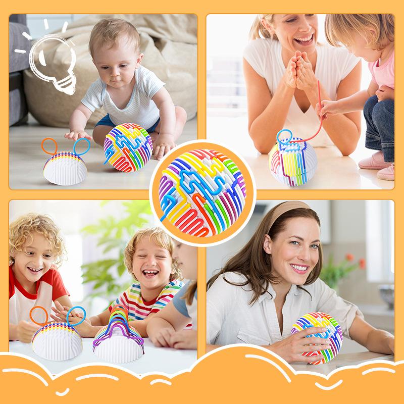 Toys Montessori Sensory Activity Ball Finger Busy Ball Motor Skills Fun Stress Reliever Puzzle Fidget Ball for Travel Toy Kids