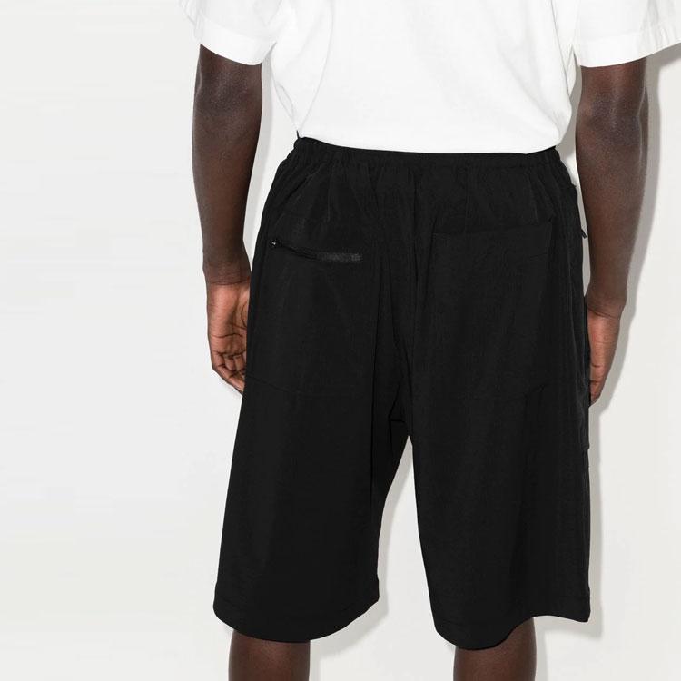Y-3 SS22 Solid Color Loose Fit Straight Leg Shorts Men Shorts Black HG8598