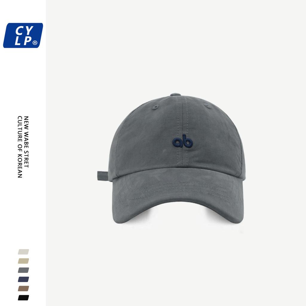 Cotton Baseball Cap With Ab Letter Embroidery For Casual Men Women Spring Wear