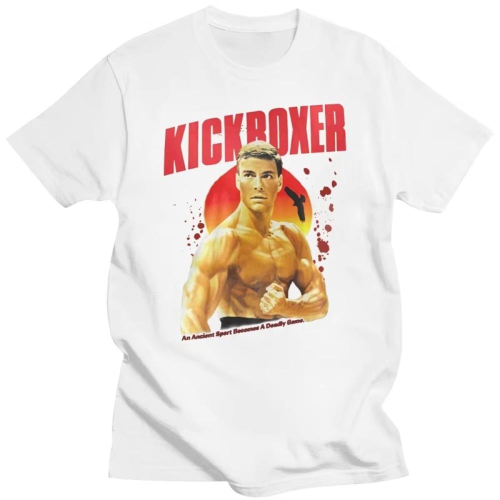 

Vintage Unisex Cult Jean Claude Van Damme Kickboxer Movie Print T Shirt Women Unisex Harajuku Classic Oneck Streetwear 4XL