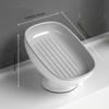 1Pc Luxurious Adjustable Oval Storage Soap Dish with Drain - Wall-Mounted Anti-Slip Removable Soap Box for Bathroom
