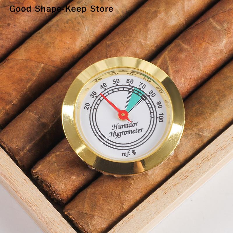 Täglicher mechanischer Analog-Hygrometer Messing Feuchtigkeitsmesser 43mm Hohe Genauigkeit für Humidore Aufbewahrungsschrank Zuhause Tägliche Produkte