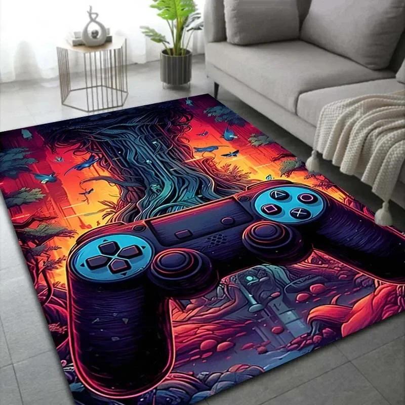 Gamer Rug Children's Room Carpet Cool Game Controller Doormat Home Living Room Bedroom Floor Mat Teens Dorm Hippie Style Mat