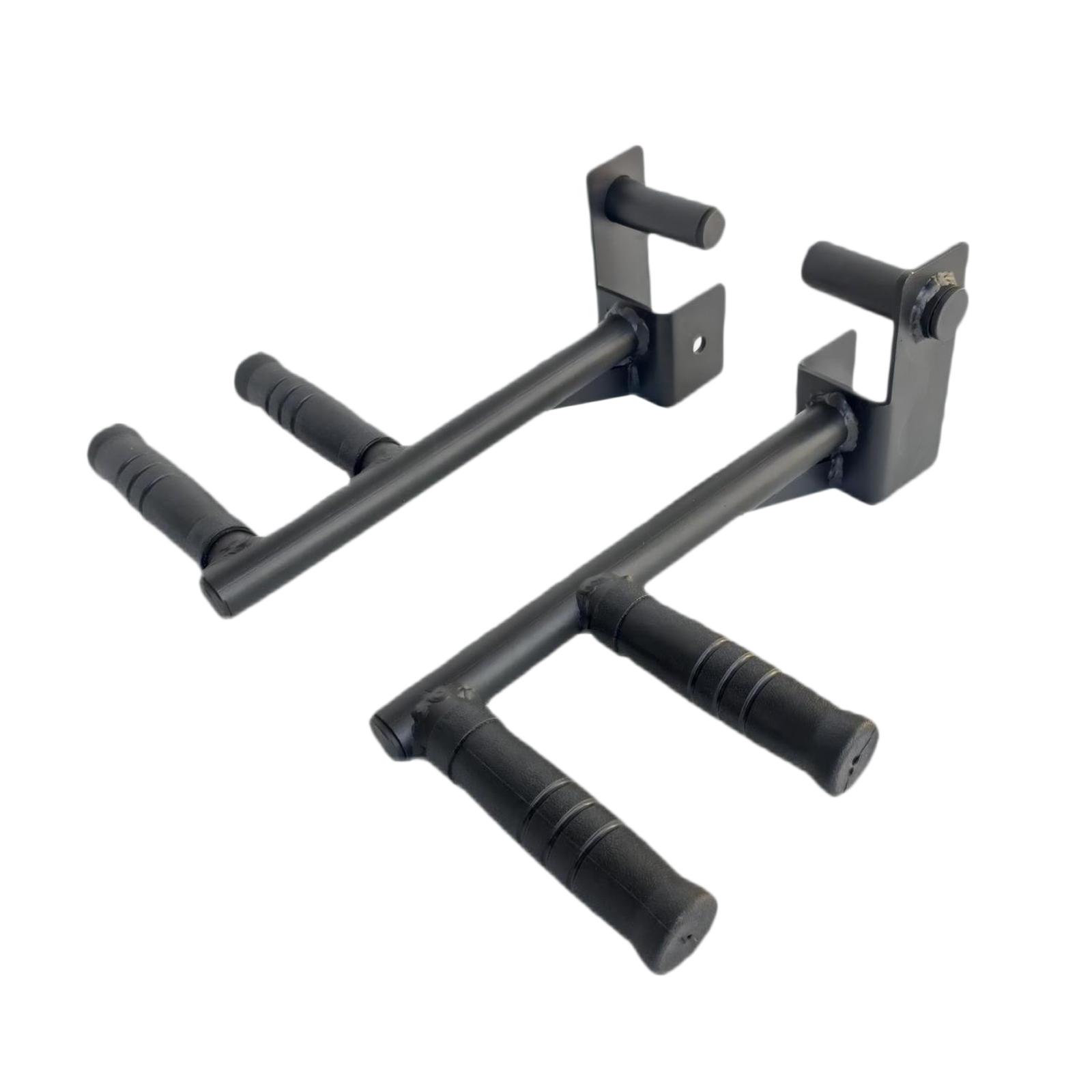 

2 Pieces Dip Bar Barbell Rack Holders Easy to Install Chest Training Pull up Push Up Grip Handles Heavy Duty Gym Sports