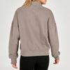 Women's Color Loose Fit Half Zip Button Long Sleeve Sweatshirt Top
