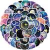 10/50pcs Beautiful Moon Planet Stickers Moonlight Starry Sky Galaxy Graffiti Stickers for DIY Luggage Laptop Skateboard Motorcycle Bicycle Sticker