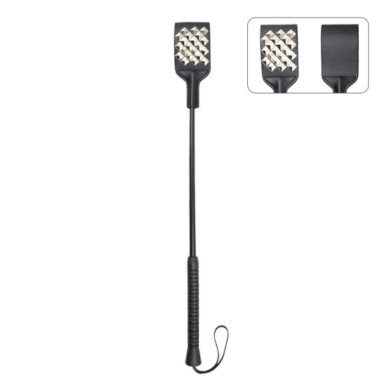 Long Handle Faux Leather Riding Crops BDSM Bondage Spanking Paddle Whips Sex Toy