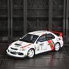 cwtnuk1 1:32 Simulation Mitsubishi EVO 9 Racing Car Model 6 Doors Openable Sound Light Pull Back Alloy Vehicle Toy Kids Gift Decoration