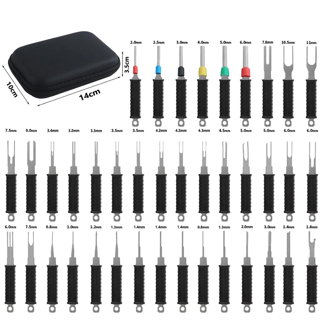 Auto Terminal Extractor Tool Kit for Car Electrical Connector Release Vehicle Wiring Harness Repair with Storage Case