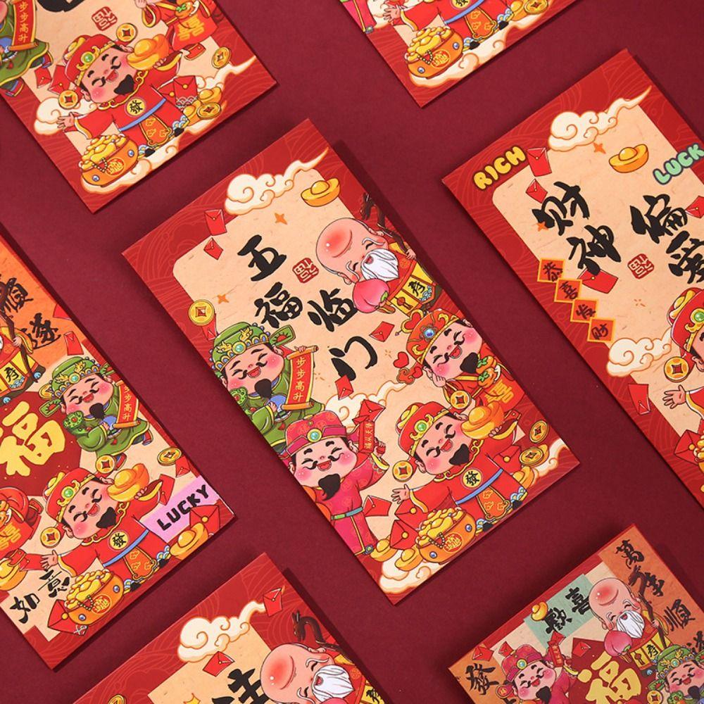 12pcs/set Snake Year Blessing Money Packets Cartoon Red Packet Wedding Birthday Party