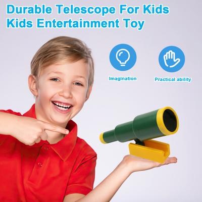 Kindertelescoop Speelgoed met Bevestigingsbeugel Handheld Monoculair Telescoop Speelgoed Kinder Educatief Speelgoed voor Buitenspeeltuin Achtertuin Boomhut Speelgoed