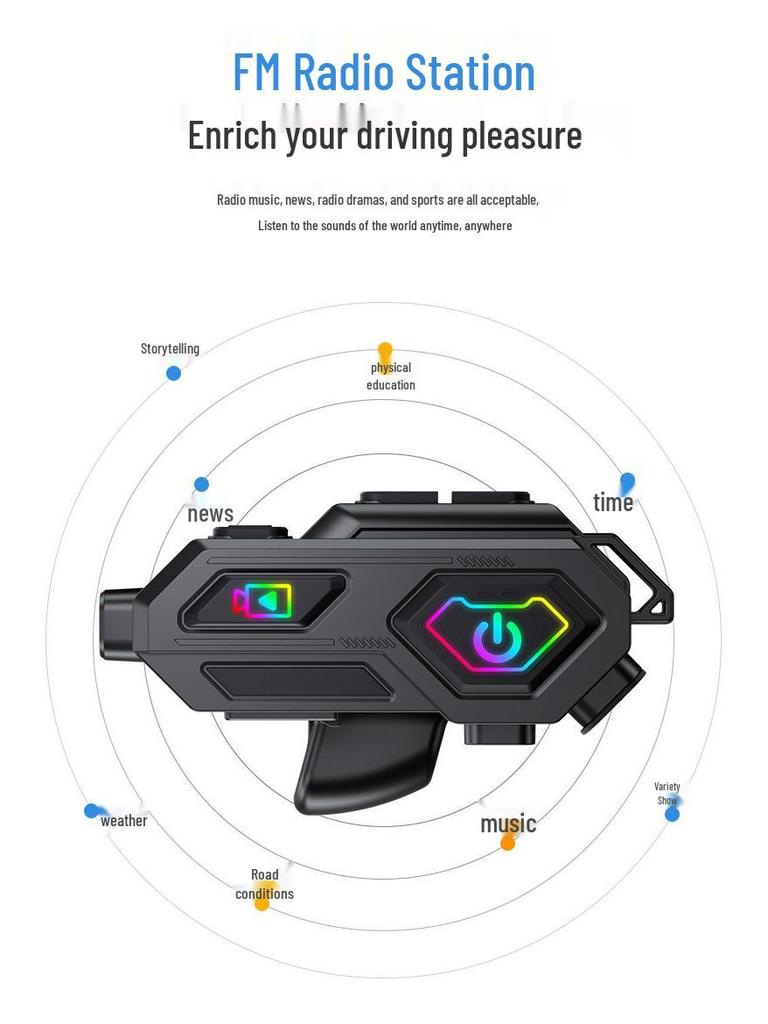 Multifunctional Bluetooth Motorcycle Helmet Headset with 600m Intercom, HD Video Recording, Photography, and Long Battery Life.