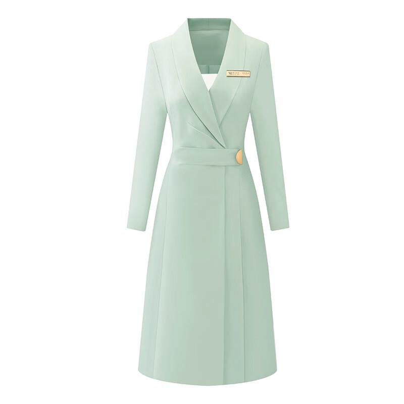 

Элегантное платье-блейзер А-силуэта Toluoman для деловых поездок 3XL