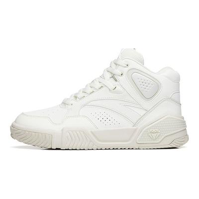Flame Comfortable Casual Non-Slip Shock Absorbing Wear-Resistant High-Top Skate Shoes Women Skate Shoes White Gray 122238090R-1